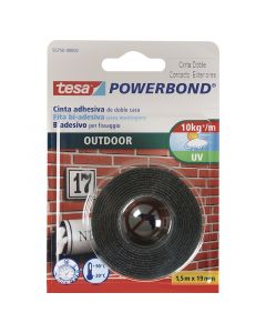 Cinta doble cara uso exterior 19 mm x 1.5 m (3/4") transparente Tesa