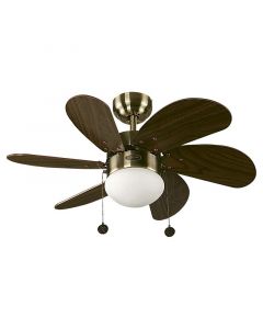 Ventilador de techo 81 cm (32") 6 aspas 1 luz bronce Designers Lighting