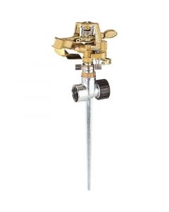 Aspersor riego metálico pulsante 2 vías 18.28 m