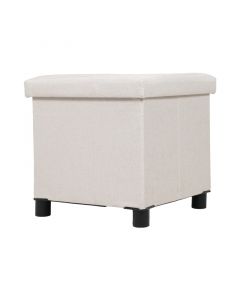 Ottoman mdf y tela crema soporta hasta 104 kg