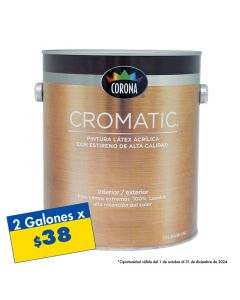 Pintura látex Cromatic accent satín 1 gal Corona