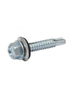 Tornillo #14 x 3.81 cm (1-1/2") hexagonal rosca ordinaria punta broca