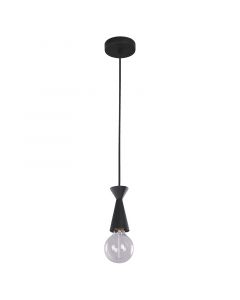 Lámpara colgante acabado negro 1 luz e27 60w (bombillo se vende por separado)