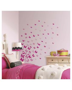 Sticker decorativo mariposas rosas