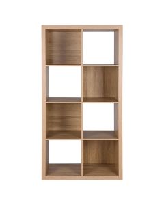 Organizador cubos 8 compartimientos melamina roble 145 x 75 x  30 cm