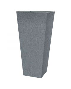 Maceta poliresina 32x32x71 cm gris