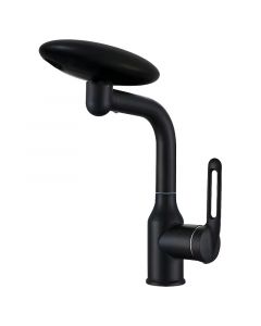Grifo lavamanos monomando cuello bajo mate negro