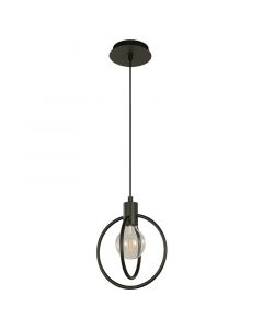 Lámpara colgante moderna negro 1 luz e27 23158