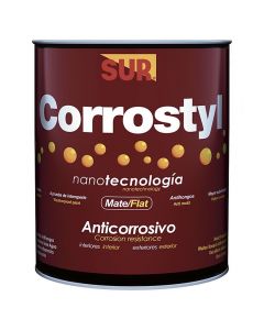 Anticorrosivo base látex corrostyl blanco mate 1/4 galón