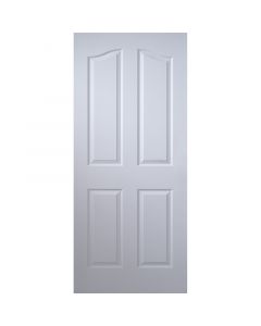 Puerta entamborada hdf carmel 90x210 cm 33 mm blanco