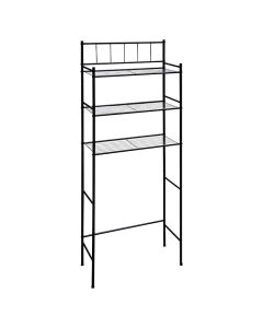 Estante organizador metálico 3 niveles (59 x 24.5 x 163) cm negro mate