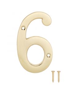 Número #6 10.16 cm (4") dorado