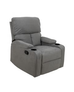 Sillón reclinable 100x80x89 cm gris oscuro