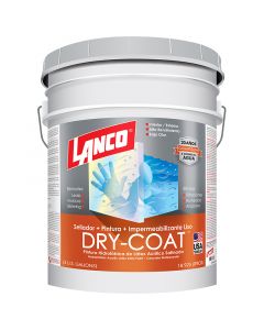 Pintura impermeabilizante Dry Coat blanco satinado 18.93 L (5 gal) Lanco