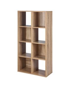 Organizador cubos 8 compartimientos melamina roble 121 x 61 x 29.5 cm