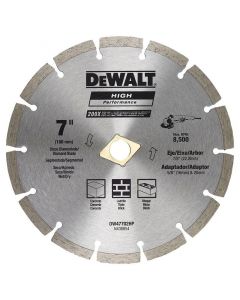 Disco diamantado 7" segmentado concreto seco y húmedo DeWalt