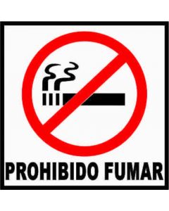 Prohibido fumar rp rótulo horizontal