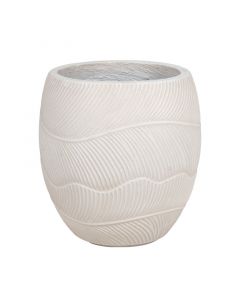 Maceta de piso fibra - cemento (26.5 x 26.5 x 28) cm beige