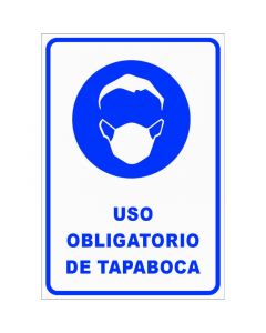 Rótulo Uso tapaboca obligatorio vertical