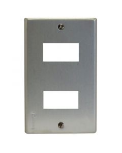 Placa aluminio 2 módulos con soporte
