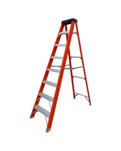 Escalera tipo tijera fibra de vidrio 7 peldaños 210 cm soporta hasta 150 kg