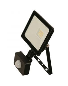 Reflector negro para exterior LED 10 W luz neutra con sensor de movimiento General Lighting