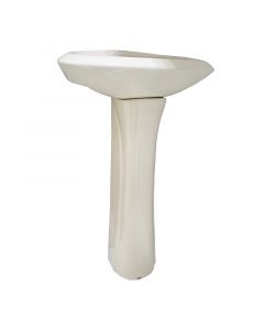 Lavamanos ovalado pedestal bone (83 x 49.5 x 39.5) cm