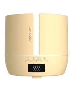 Difusor de aromas 500ml, beige, bluetooth, altavoz, pantalla