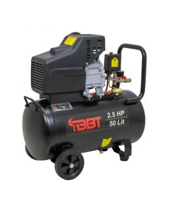 Compresor 2.5 HP 50 L 11 psi incluye pistola y manguera BBT