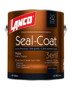 Pintura látex seal coat 3 en 1 blanco mate 1 galón