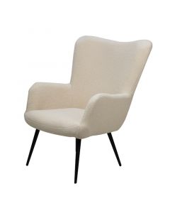 Sillón individual nórdico (96 x 74 x 79) cm beige