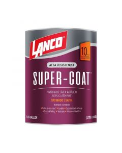 Pintura látex Super-Coat deep satín 3.78 L (1 gal) Lanco