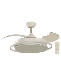 Ventilador de techo LED 106.68 cm (42") CCT 3 aspas plegables blanco Designers