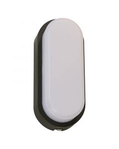 Lámpara de pared exterior negra  8 W 5000 K sensor de movimiento 33699-2