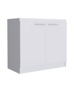 Mueble para fregadero de 2 puertas (90 x 100 x 50) cm blanco
