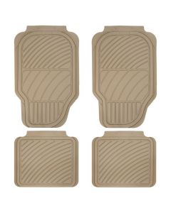 Set 4 alfombras para carro caucho beige