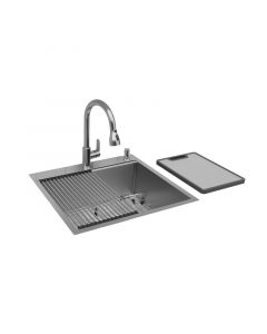 Fregadero acero inoxidable todo en uno montaje dual 1 batea (61 x 56) cm Aqua Nuova Deluxe