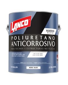 Pintura anticorrosiva de poliuretano negro 3.78 L (1 gal) Lanco