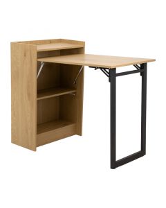 Escritorio plegable de melamina roble salvaje (102 x 58 x 85.5) cm