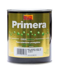 Pintura esmalte Primera 2001 blanco brillante 946 mL (1/4 gal) SUR