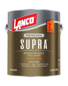 Pintura látex Supra blanco satín 3.78 L (1 gal) Lanco