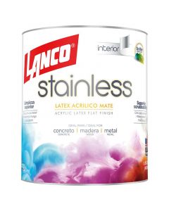 Pintura látex Stainless blanco 946 mL (1/4 gal) Lanco