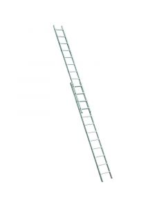 Escalera de extensión de aluminio 24 peldaños 720 cm soporta hasta 150 kg