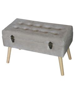 Ottoman mdf y tela beige soporta hasta 100 kg