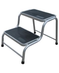 Escalera de acero 2 peldaños 60 cm soporta hasta 150 kg
