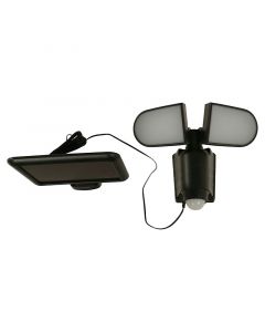 Reflector negro solar para exterior LED 8 W luz blanca con sensor de movimiento General Lighting