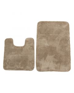 Alfombra para baño 2 piezas 45x70, 45x45 café