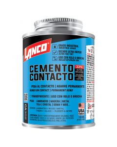 Cemento contacto interior y exterior 118 mL (4 oz) Lanco