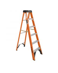 Escalera tipo tijera fibra de vidrio 5 peldaños 150 cm soporta hasta 175 kg