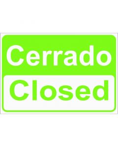 Rótulo cerrado/closed